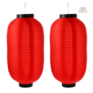 Lanterne rouge en papier, style japonais, décorative et pliable