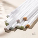 Lot de Baguettes Blanches pour repas japonais raffinés
