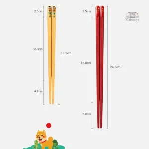 Set de baguettes japonaises avec texture antidérapante pour une prise facile