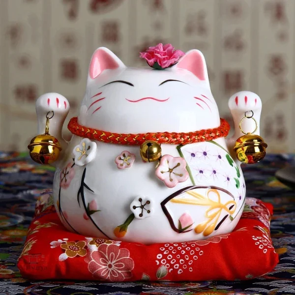 Maneki Neko blanc traditionnel
