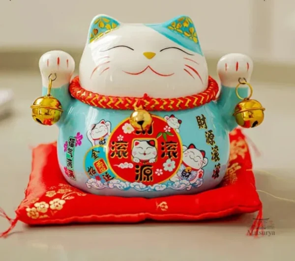 Maneki Neko bleu