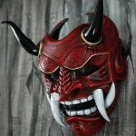 Masque demon japonais en design traditionnel