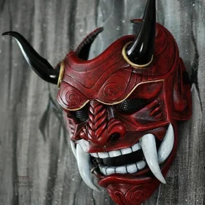Masque demon japonais en design traditionnel