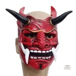 Masque japonais guerrier, accessoire de costume culturel