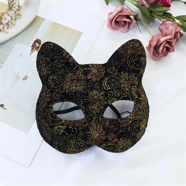 Masque à paillettes inspiré du Japon, style unique