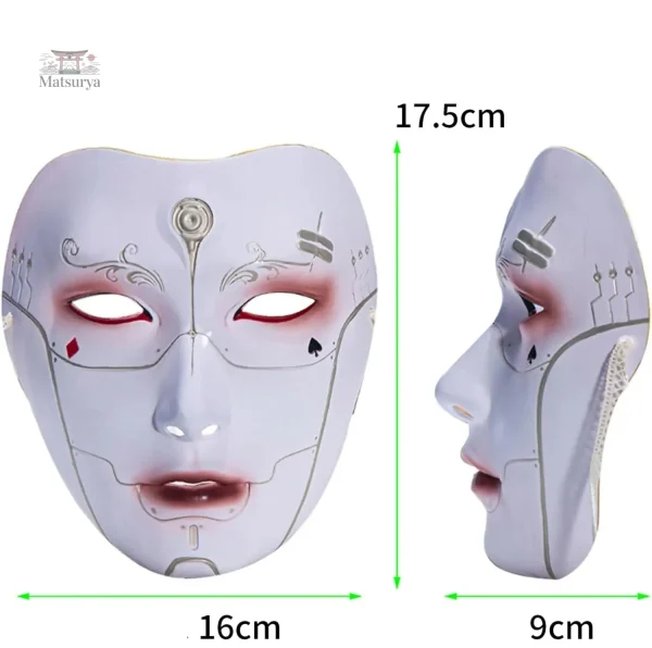 Masque féminin inspiré de la culture japonaise