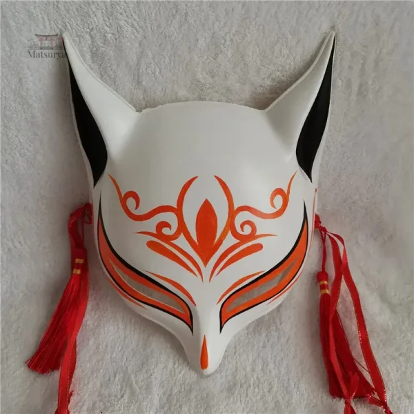 Masque kitsune coloré, accessoire pour cosplay japonais