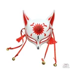 Masque traditionnel japonais, motif kitsune élégant