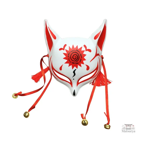 Masque traditionnel japonais, motif kitsune élégant