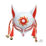Masque japonais kitsune, pièce unique pour collection