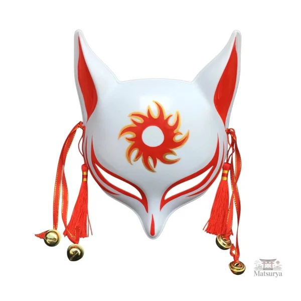 Masque japonais kitsune, pièce unique pour collection