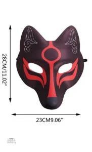 Masque inspiré de la culture japonaise, motif Kitsune
