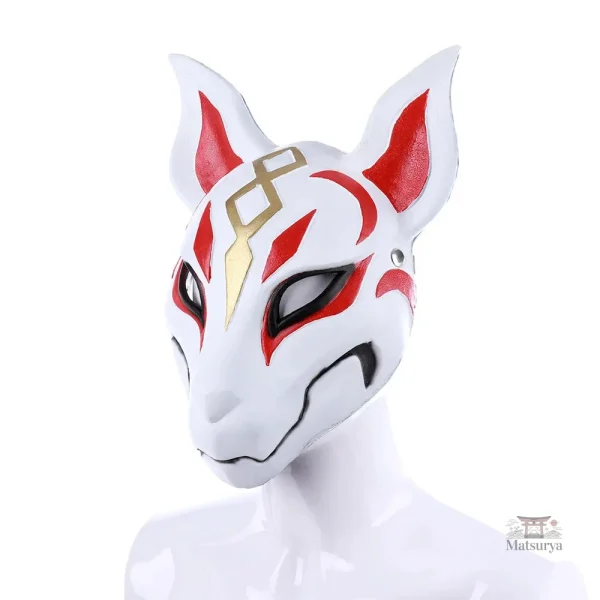 Masque Loup Japonais élégant et coloré