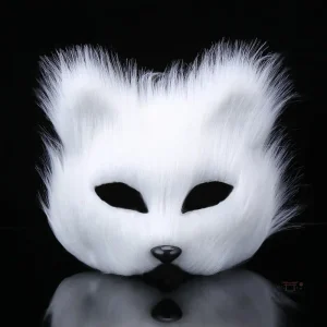 Masque Renard Japonais en fourrure douce