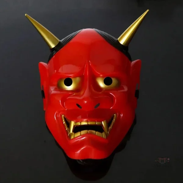 masque-japonais-rouge-1 Masque Japonais Rouge traditionnel