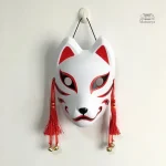 Masque de renard japonais, design coloré