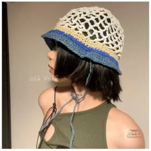 Mini chapeau japonais à motif délicat et raffiné