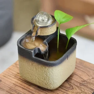 Fontaine Japonaise en miniature, idéale pour l'ambiance zen