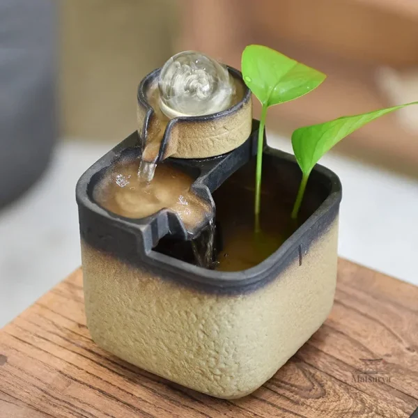 Fontaine Japonaise en miniature, idéale pour l'ambiance zen