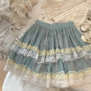 Mini jupe Lolita, mode japonaise élégante
