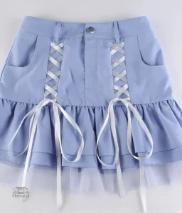Jupe japonaise courte avec design vintage élégant