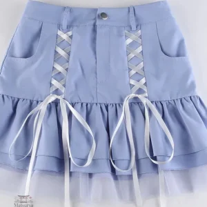 Jupe japonaise courte avec design vintage élégant