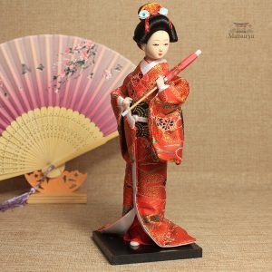 Mini Poupée Japonaise en céramique colorée