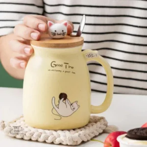 Mug japonais avec motif de chat traditionnel