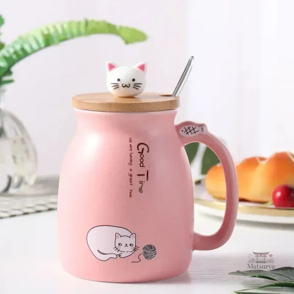 Mug en céramique inspiré du chat japonais