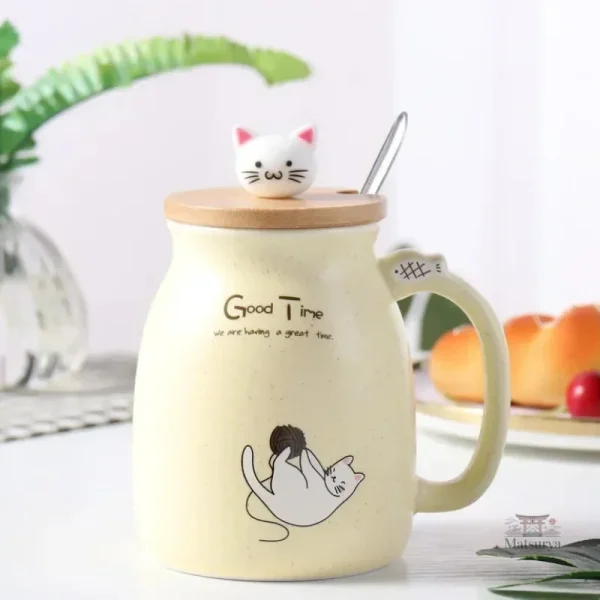 Mug japonais au design unique de chat
