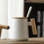 Mug japonais élégant avec couvercle pratique