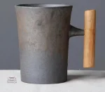 Mug élégant japonais avec poignée en bois