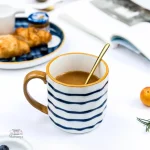 Mug traditionnel japonais blanc et bleu