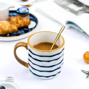 Mug traditionnel japonais blanc et bleu