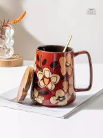 Mug fleuri japonais élégant et traditionnel