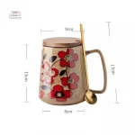 Mug artisanal japonais au design floral