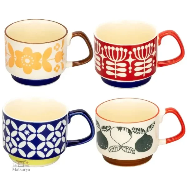 Mug japonais aux fleurs inspirées de la nature