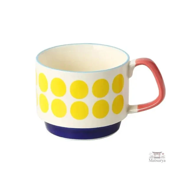 Mug en céramique japonais avec fleurs