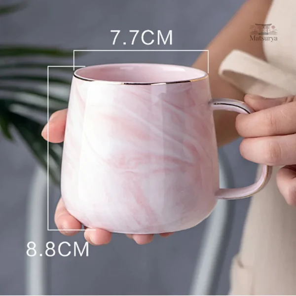 Mug en céramique marbré inspiré du Japon