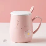 Mug en céramique japonaise au motif floral délicat