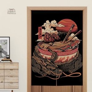 Noren rideau japonais traditionnel en tissu décoratif