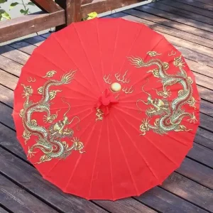 Ombrelle japonaise ancienne en tissu délicat