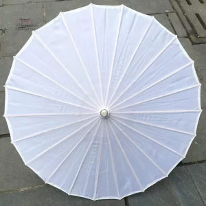 Ombrelle blanche classique, accessoire de mode japonais