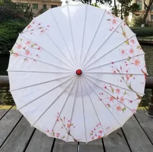Accessoire d'été, ombrelle japonaise blanche pour ombre et style