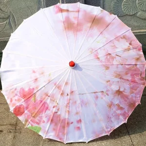 Ombrelle japonaise rose au design élégant