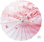 Ombrelle japonaise rose avec motifs de fleurs de cerisiers