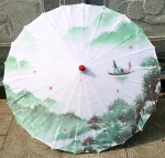 Ombrelle Japonaise Verte Nature élégante et raffinée