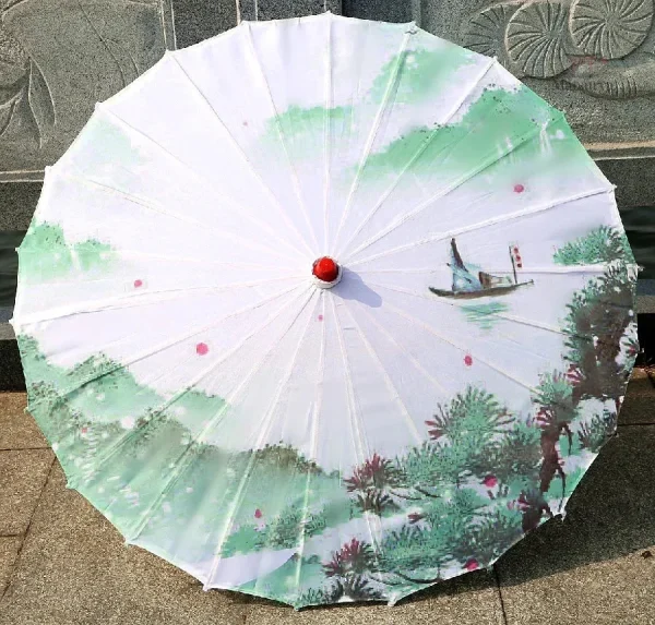 Ombrelle Japonaise Verte Nature élégante et raffinée