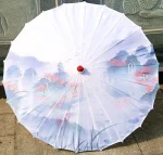 Ombrelle japonaise avec motif paysage japonais