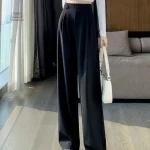 Pantalon Femme Style Japonais avec Largeur de Jambes